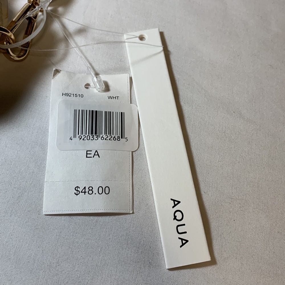 AQUA white croc-embossed small crossbody. Bloomingdale’s Exlusive - Picture 3 of 10